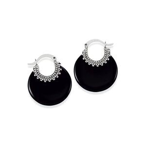 Black hoop Earrings N1648